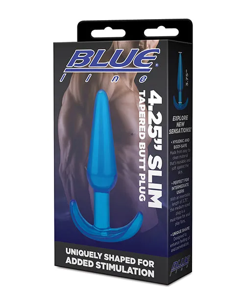 Anal Blue Line Cand B Gear Blue Line Slim Tapered Butt Plug 425in Blue Anal Blue Line Cand B Gear Blue Line Slim Tapered Butt Plug 425in Blue