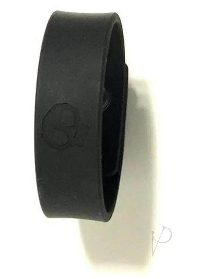 Anal Boneyard Boneyard Silicone Ball Strap 3Snap Ring Black