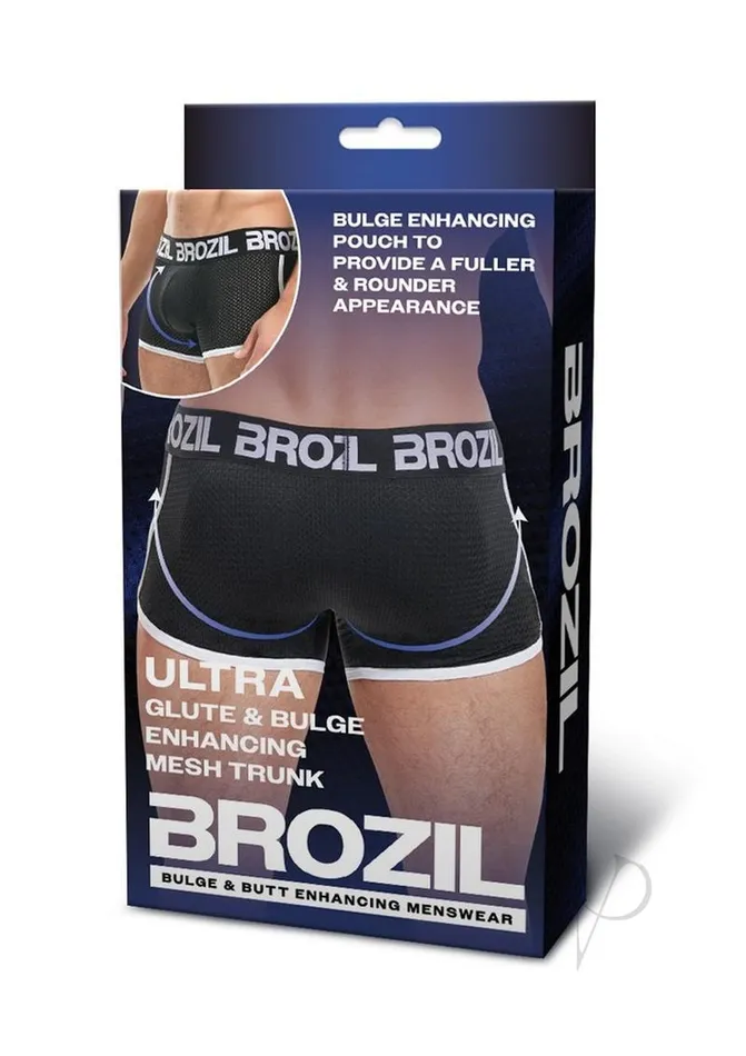 Anal Brozil Ultra Glute and Bulge Enhancing Mesh Trunk LargeXLarge Black Brozil Anal Brozil Ultra Glute and Bulge Enhancing Mesh Trunk LargeXLarge Black Brozil