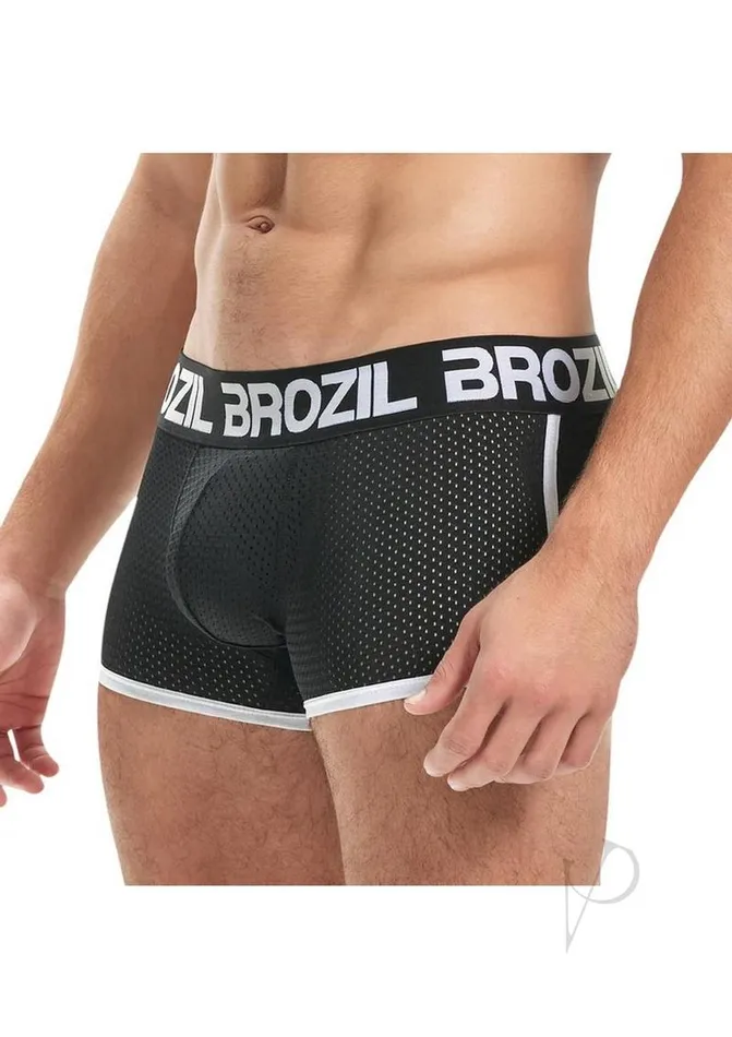 Anal Brozil Ultra Glute and Bulge Enhancing Mesh Trunk LargeXLarge Black Brozil Anal Brozil Ultra Glute and Bulge Enhancing Mesh Trunk LargeXLarge Black Brozil