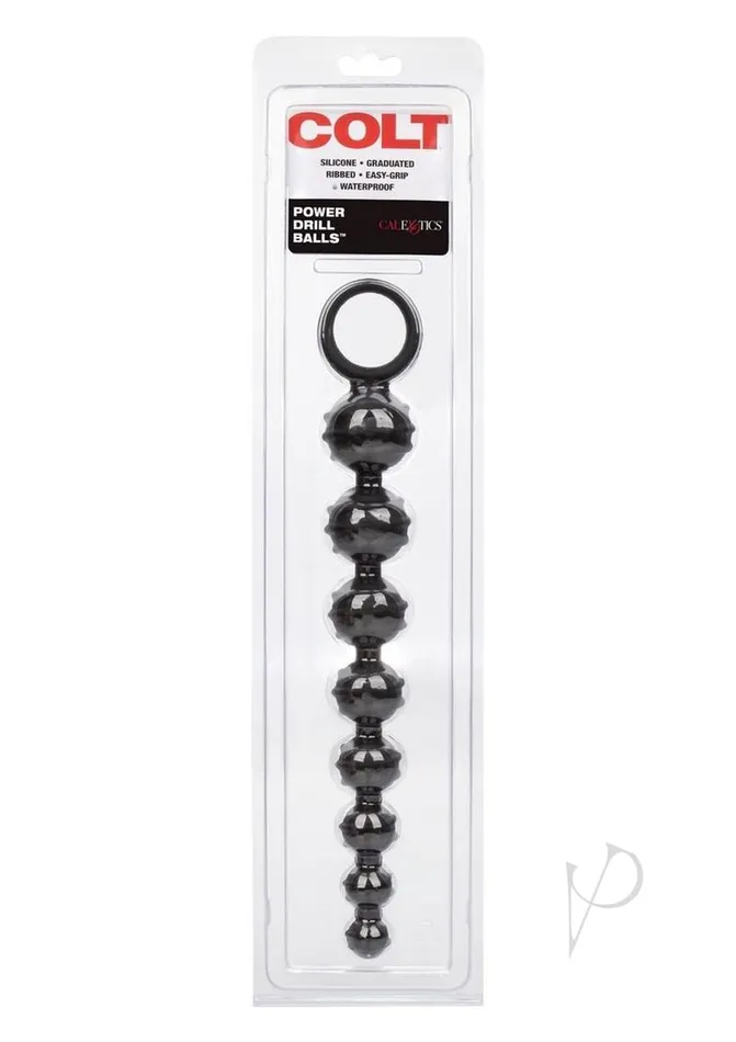 Anal Colt COLT Power Drill Silicone Anal Beads Black