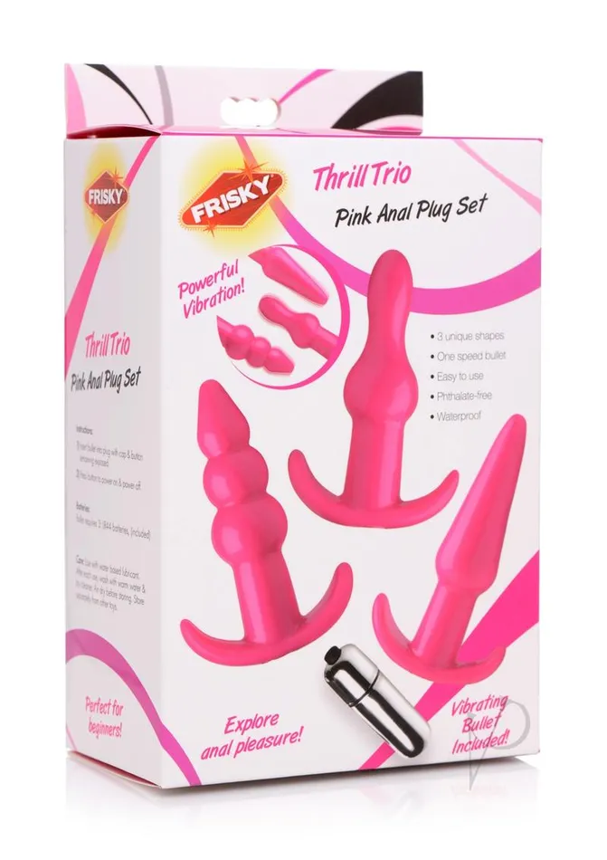 Anal Frisky Frisky Thrill Trio Anal Plug Set Pink