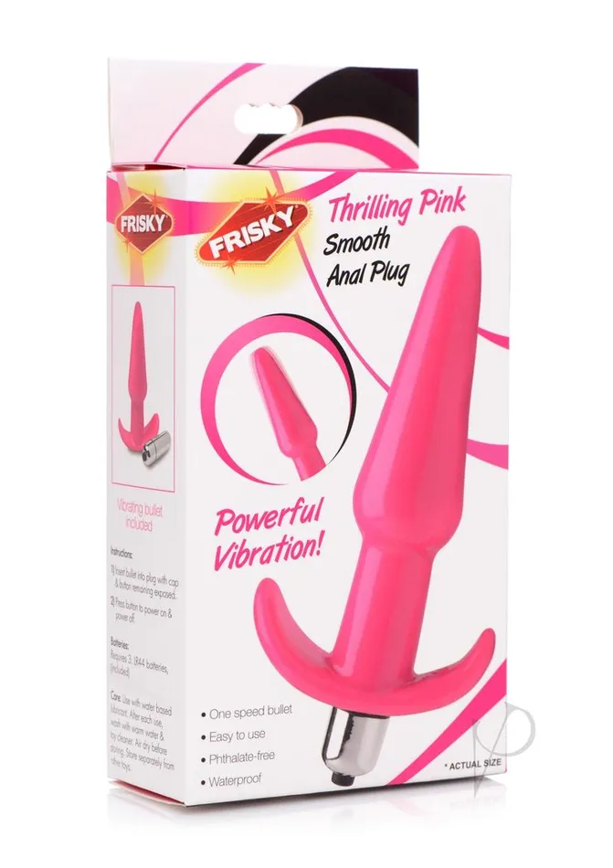 Anal Frisky Frisky Thrilling Pink Smooth Anal Plug Pink