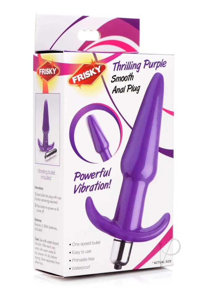 Anal Frisky Frisky Thrilling Purple Smooth Anal Plug Purple