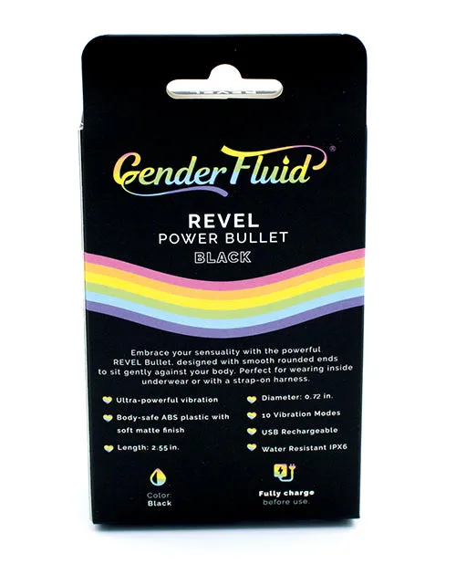 Anal Gender Fluid Revel Power Bullet Matte Black Gender Fluid