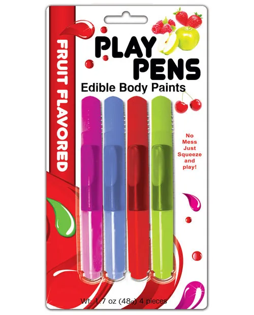 Anal Hott Products Play Pens Edible Body Paint Brushes 4 Delicious Flavors