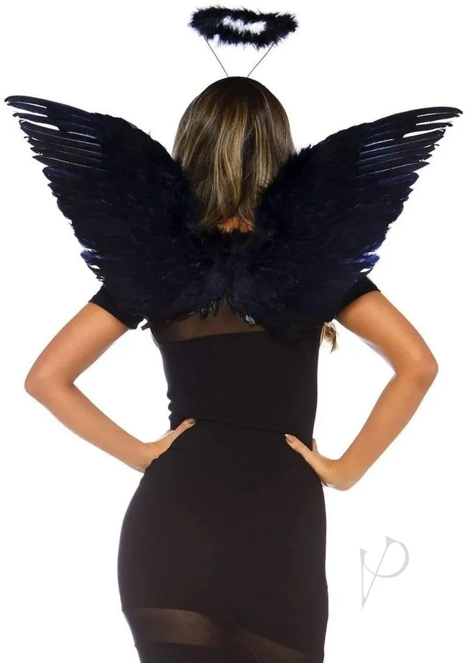 Anal Leg Avenue Leg Avenue Angel Wings Kit OS Black Anal Leg Avenue Leg Avenue Angel Wings Kit OS Black