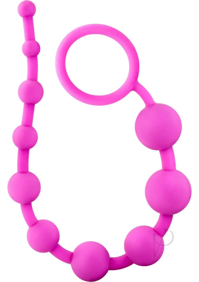 Anal Luxe Luxe Silicone 10 Anal Beads Pink Anal Luxe Luxe Silicone 10 Anal Beads Pink