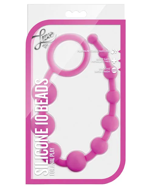 Anal Luxe Luxe Silicone 10 Anal Beads Pink Anal Luxe Luxe Silicone 10 Anal Beads Pink