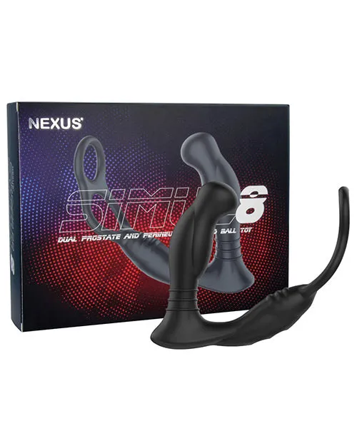 Anal Nexus Nexus Simul8 Prostate Edition Rechargeable Silicone Vibrating Dual Motor Anal Cock And Ball Toy Black Anal Nexus Nexus Simul8 Prostate Edition Rechargeable Silicone Vibrating Dual Motor Anal Cock And Ball Toy Black
