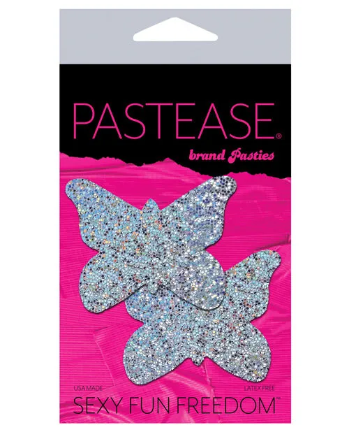 Anal Pastease Pastease Premium Glitter Butterfly Silver OS Anal Pastease Pastease Premium Glitter Butterfly Silver OS