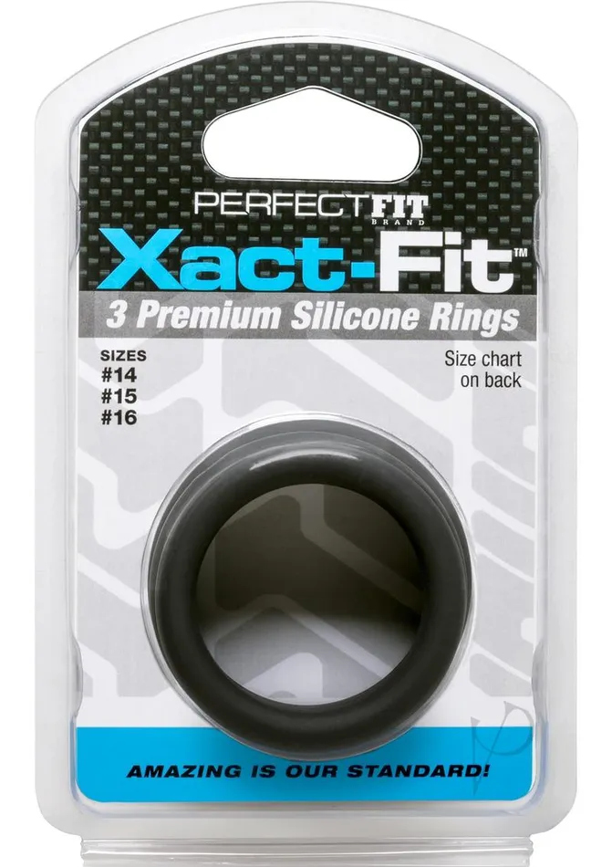 Anal Perfect Fit Perfect Fit XactFit Silicone Ring Kit SmallMedium Black 3 pack Anal Perfect Fit Perfect Fit XactFit Silicone Ring Kit SmallMedium Black 3 pack
