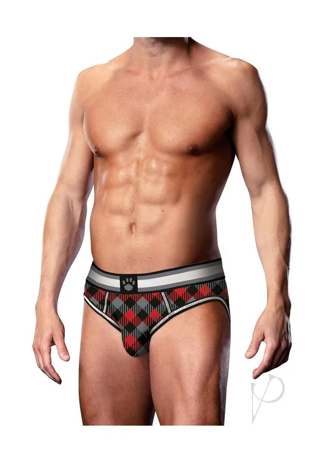 Anal Prowler Prowler Tartan 1 Open Brief Small BlackRed