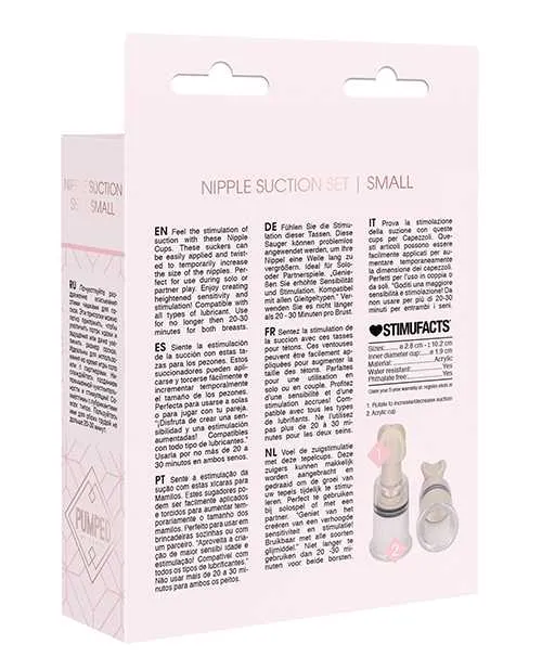 Anal Pumped Shots Pumped Nipple Suction Set Small Clear