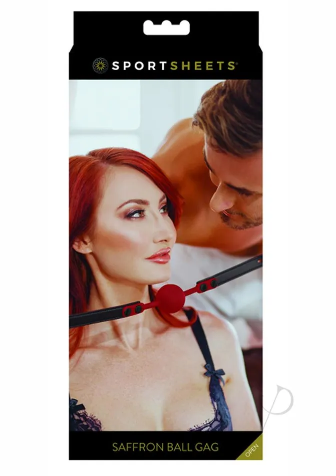 Anal Saffron Saffron Silicone Ball Gag RedBlack