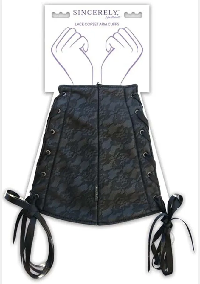 Anal Sincerely Lace Corset Arm Cuffs Black Sincerely