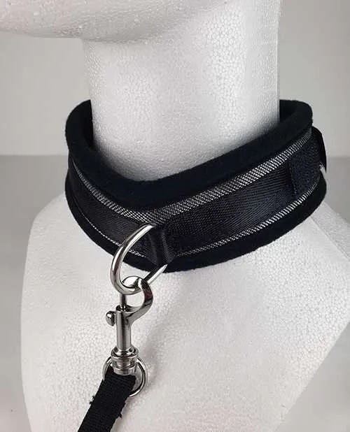 Anal Spartacus Spartacus Collar Leash Neoprene Silver