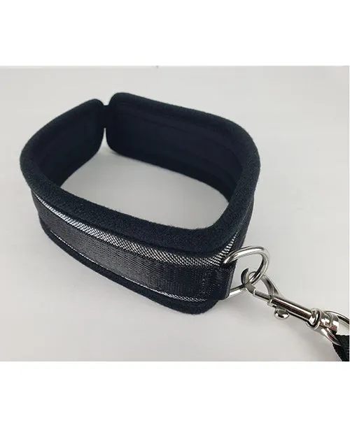 Anal Spartacus Spartacus Collar Leash Neoprene Silver Anal Spartacus Spartacus Collar Leash Neoprene Silver
