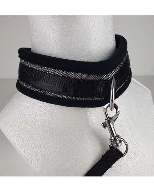Anal Spartacus Spartacus Collar Leash Neoprene Silver Anal Spartacus Spartacus Collar Leash Neoprene Silver