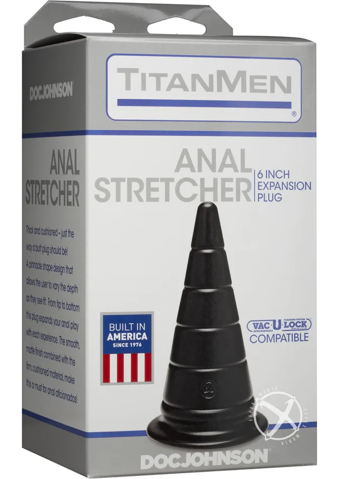 Anal Titan Men TitanMen Anal Stretcher Expansion Anal Plug Black