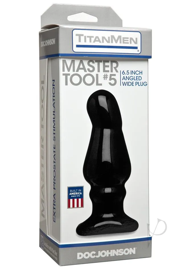 Anal Titan Men TitanMen Master Tool 5 Angled Wide Anal Plug Black