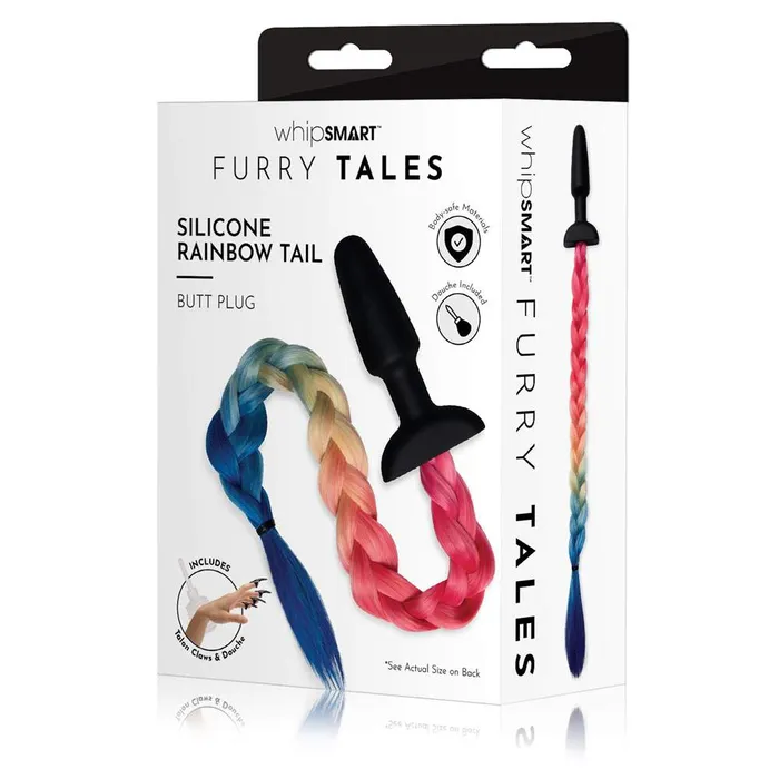 Anal WhipSmart WhipSmart Furry Tales Silicone Rainbow Tail