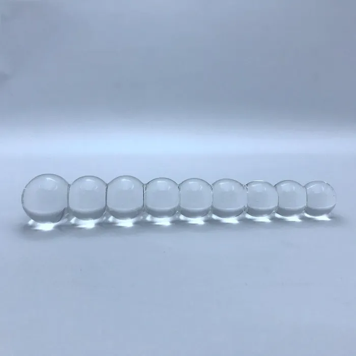 Anal Wild Night Fantasies Clear Beaded Glass Dildo 5 Inch