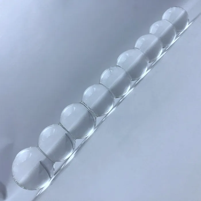 Anal Wild Night Fantasies Clear Beaded Glass Dildo 5 Inch