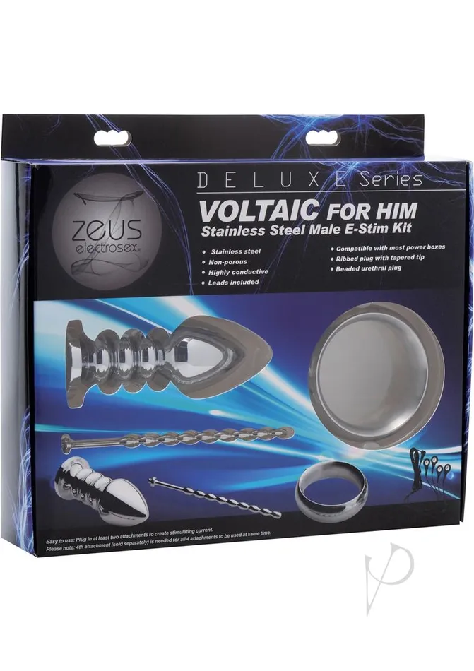 Anal Zeus Electrosex Zeus Electrosex Deluxe Voltaic For Him Stainless Steel Estim Kit Silver Anal Zeus Electrosex Zeus Electrosex Deluxe Voltaic For Him Stainless Steel Estim Kit Silver