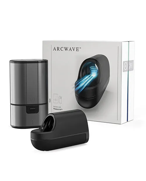 Arcwave Ion Rechargeable Silicone Pleasure Air Stroker Black Arcwave Male Sex Toys