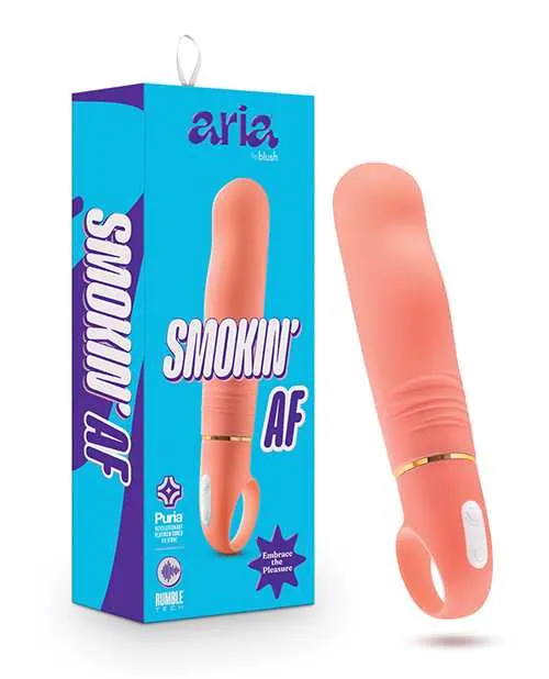 Aria Female Sex Toys Aria Smokin AF Silicone Vibrator Coral