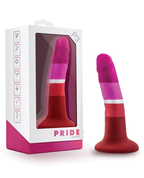 Avant Pride P3 Beauty Silicone Dildo 6in Multicolor Avant Dildos