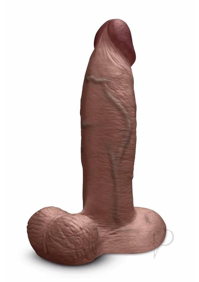 BVibe Slipskin Realistic Silicone Girthy Dildo 9in Chocolate B Vibe Dildos