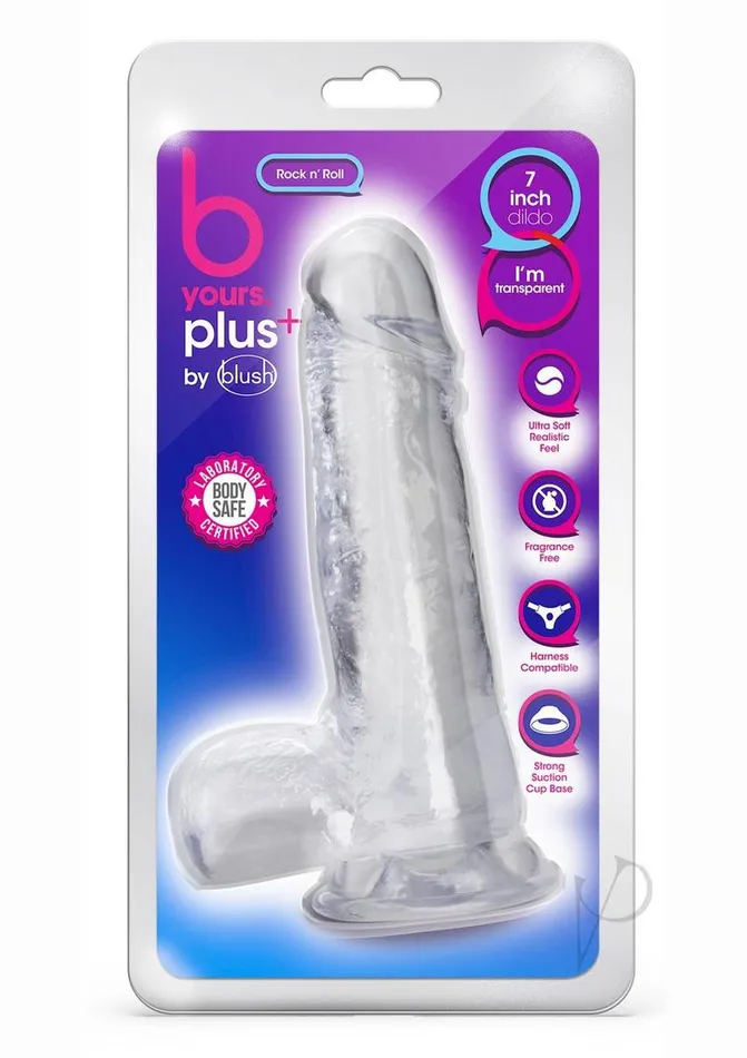 B Yours Plus Rock n Roll Realistic Dildo with Balls 725in Clear B Yours Female Sex Toys B Yours Plus Rock n Roll Realistic Dildo with Balls 725in Clear B Yours Female Sex Toys