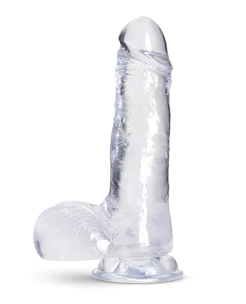 B Yours Plus Rock n Roll Realistic Dildo with Balls 725in Clear B Yours Female Sex Toys