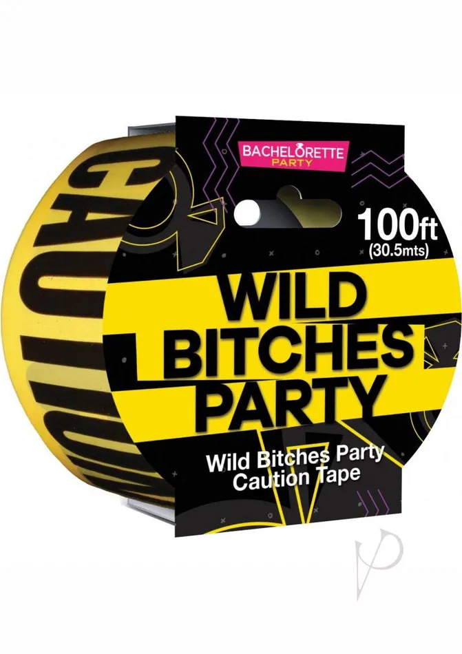 Bachelorette Anal Wild Bitches Party Tape 100ft YellowBlack