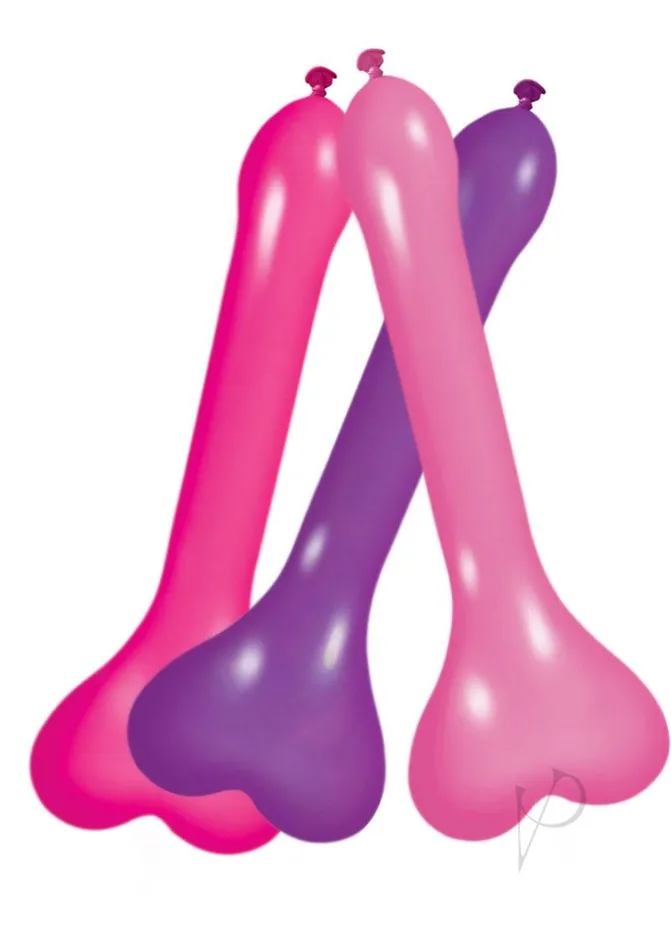 Bachelorette Enhancers Pecker Balloons Assorted Colors 6 Pack