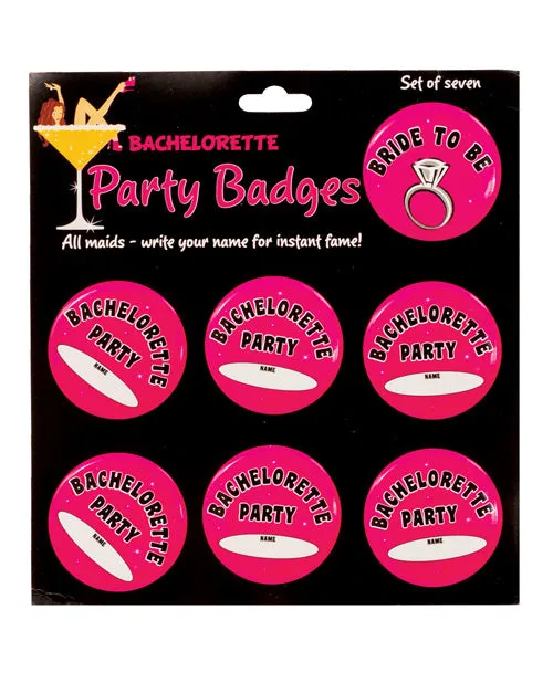 Bachelorette Party Badges Pack of 7 Omg International Male Sex Toys