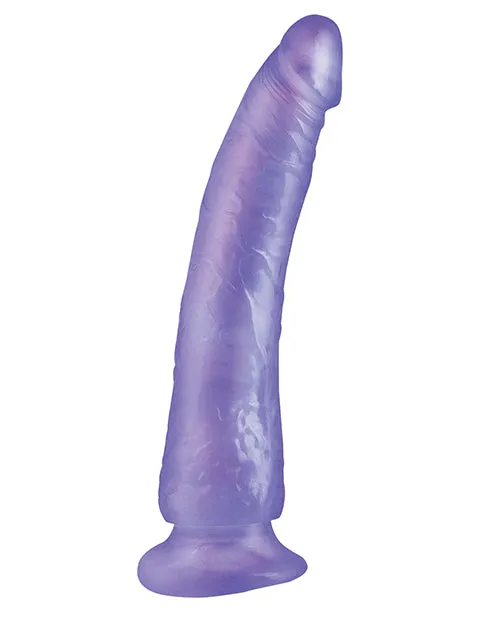 Basix Rubber Works Basix Dong Slim 7 with Suction Cup 7in Purple Dildos