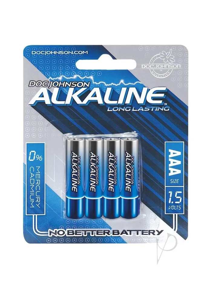 Batteries Enhancers Doc Johnson Alkaline Batteries AAA 4 Pack