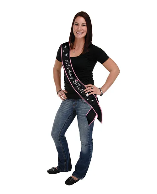 Beistle Birthday Bitch Satin Sash Vibrators