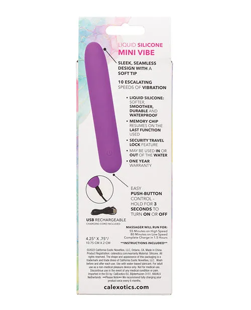 Bliss By Cal Exotics Female Sex Toys Bliss Liquid Silicone Rechargeable Mini Vibrator Purple Bliss By Cal Exotics Female Sex Toys Bliss Liquid Silicone Rechargeable Mini Vibrator Purple