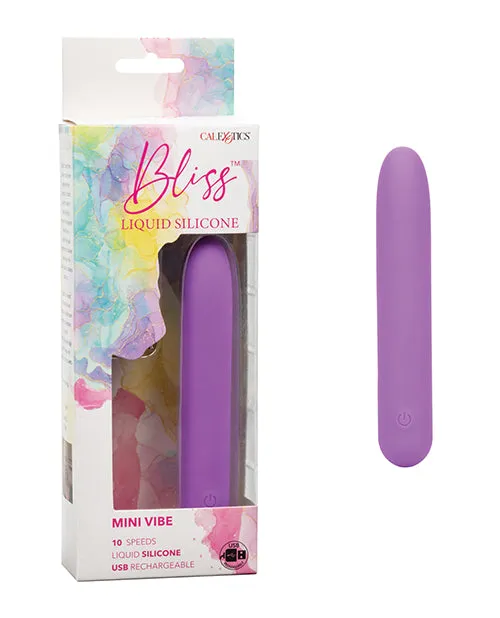 Bliss By Cal Exotics Female Sex Toys Bliss Liquid Silicone Rechargeable Mini Vibrator Purple Bliss By Cal Exotics Female Sex Toys Bliss Liquid Silicone Rechargeable Mini Vibrator Purple