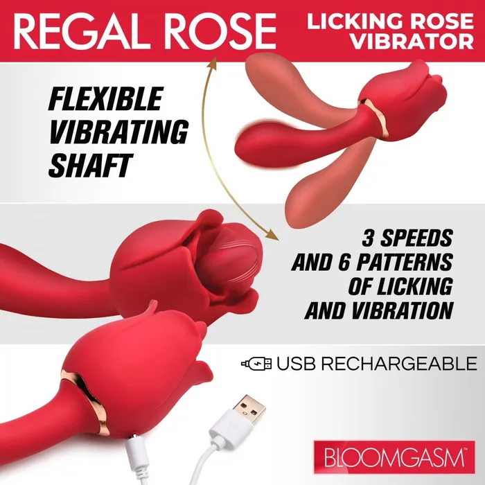 Bloomgasm Regal Rose Licking Rose Vibrator Vibrators