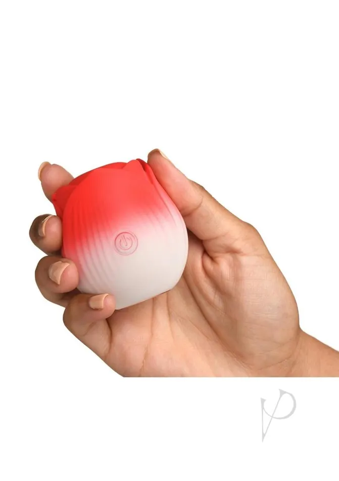 Bloomgasm Vibrators Bloomgasm Pulsing Petals Throbbing Silicone Rechargeable Rose Stimulator Red