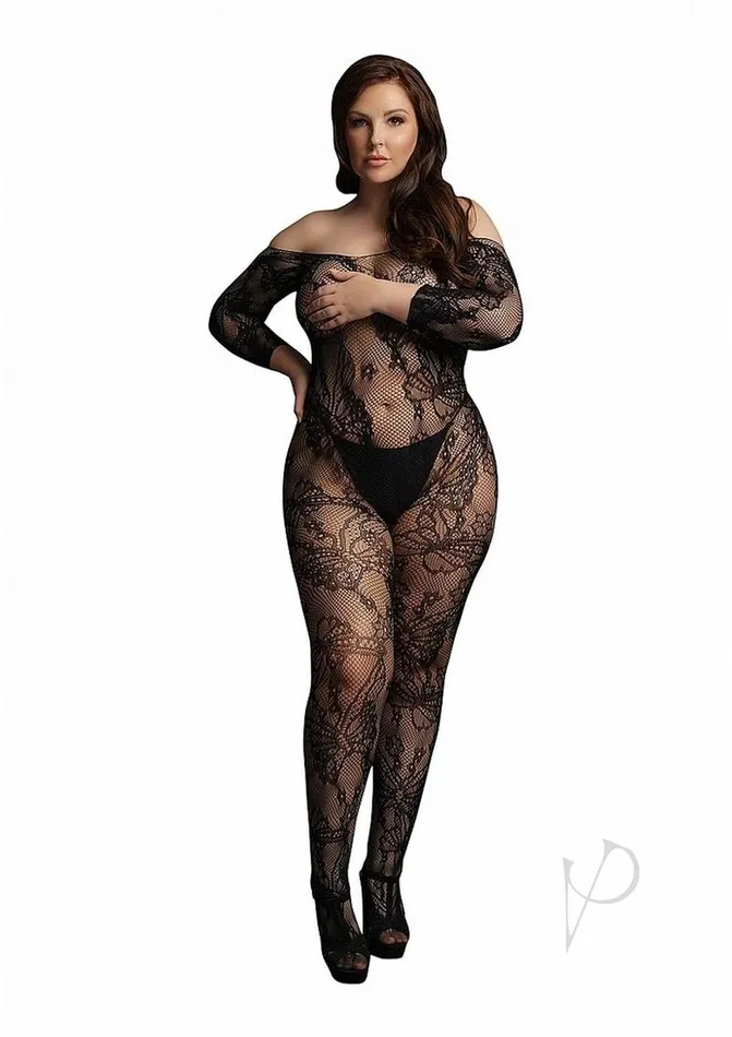 Bodystockings Playsuits Le Desir Le Desir Lace Sleeved Bodystocking Queen Black Bodystockings Playsuits Le Desir Le Desir Lace Sleeved Bodystocking Queen Black