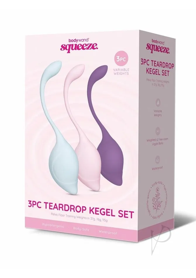 Bodywand Squeeze Teardrop Silicone Kegel Set 37115G 3 Piece Bodywand Female Sex Toys Bodywand Squeeze Teardrop Silicone Kegel Set 37115G 3 Piece Bodywand Female Sex Toys