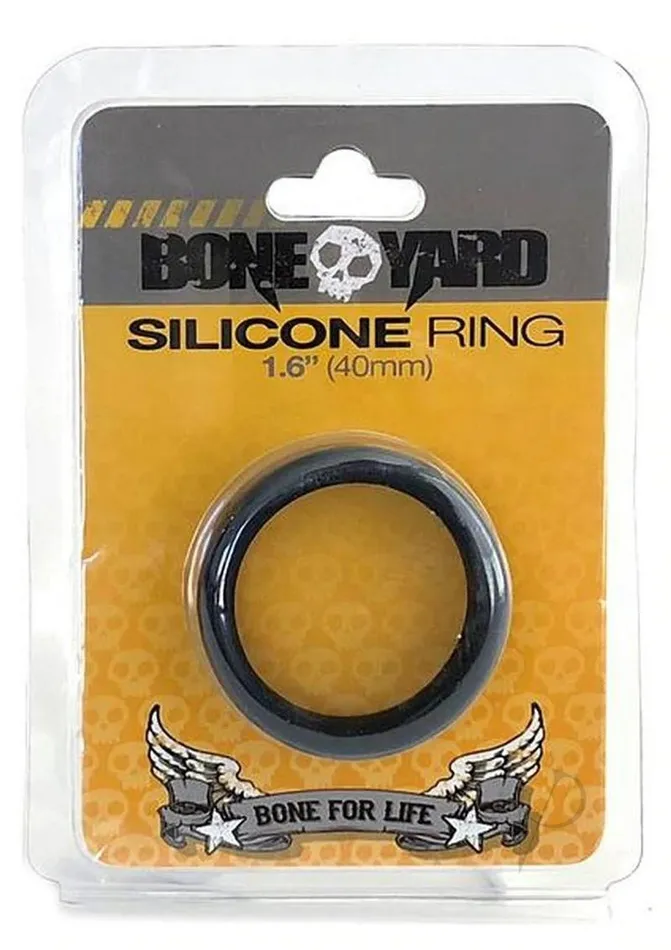 Boneyard Male Sex Toys Boneyard Silicone Ring Cock Ring 16in Black