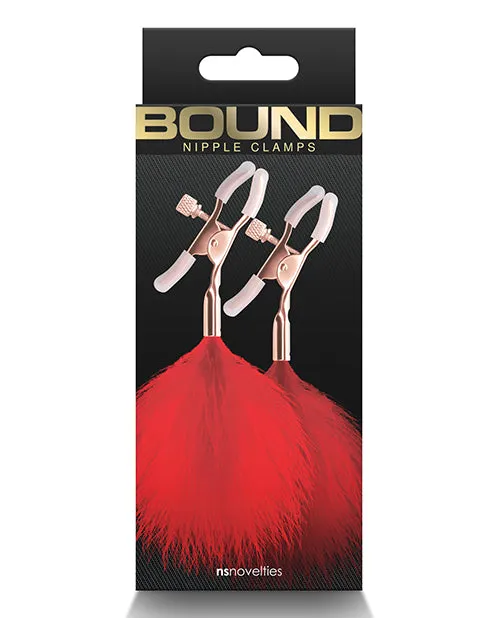 Bound Bound Nipple Clamps F1 Rose GoldRed Vibrators
