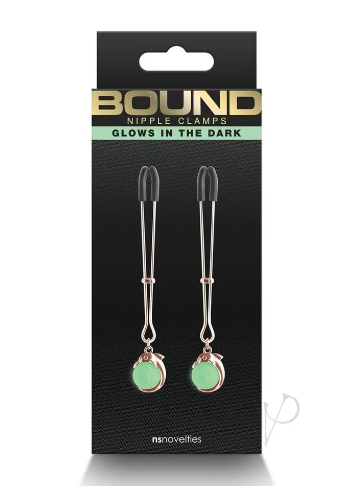 Bound Female Sex Toys Bound Nipple Clamps G1 Iron Glow in the Dark Rose Gold Bound Female Sex Toys Bound Nipple Clamps G1 Iron Glow in the Dark Rose Gold